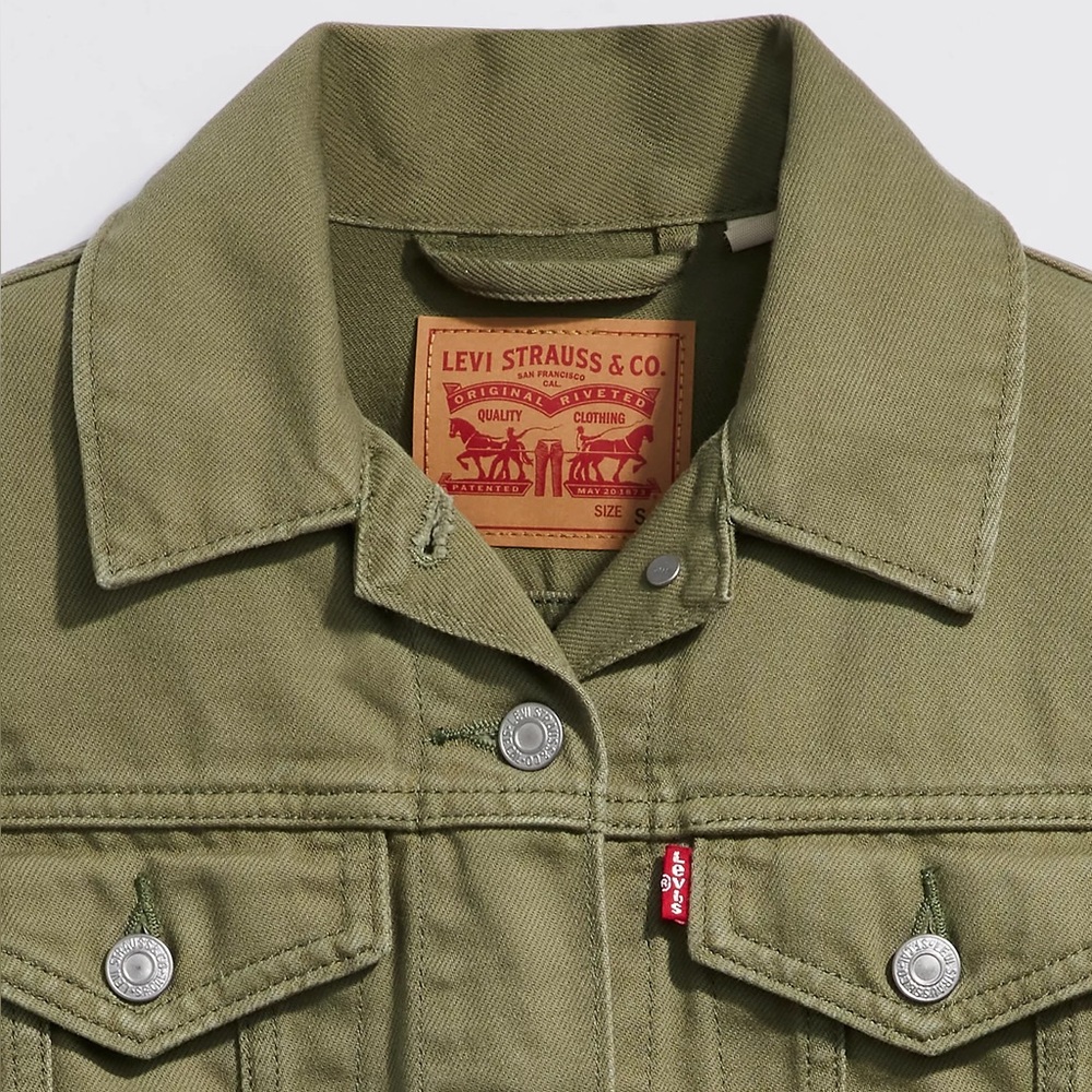 Levi's Olive Green Women's Jean Jacket - Picture 6 of 13